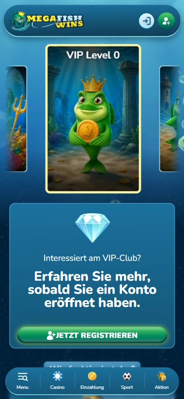 Mobile Registrierung VIP Club Button Kristall Diamant