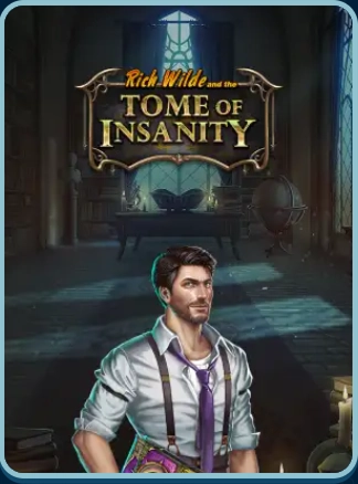 Tome of Insanity Mann lila Krawatte Globus Bibliothek