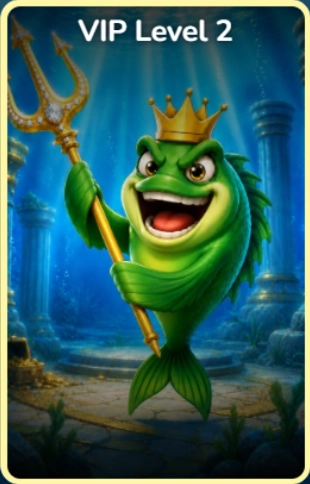 MegaFishWins VIP Level 2 Fisch goldener Dreizack